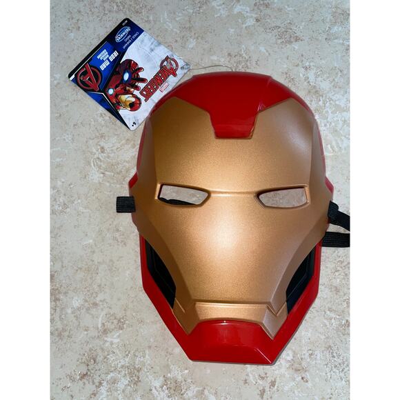 CHILD IRON MAN MARVEL AVENGERS 3D FACE HALLOWEEN MASK COSTUME NEW - Picture 1 of 2